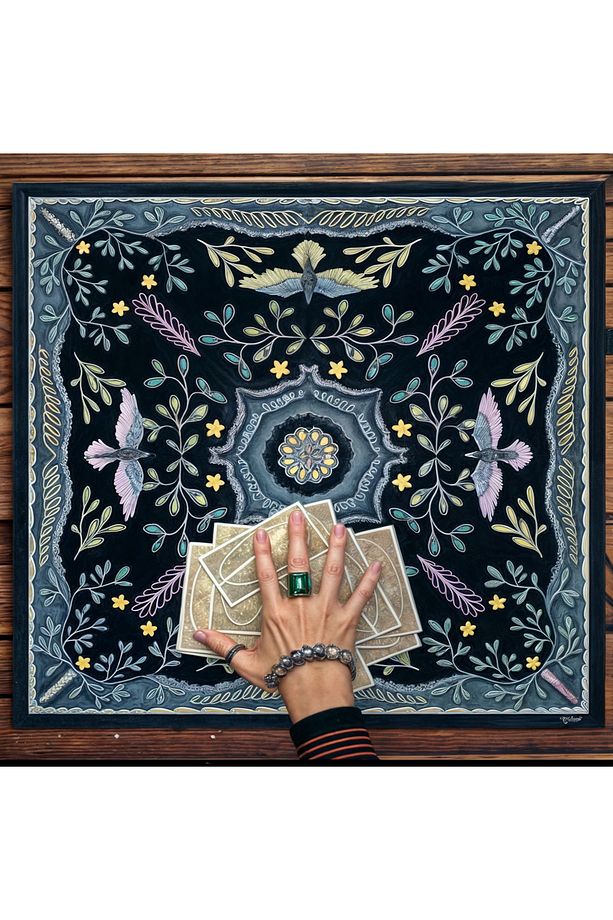 Kaliteli Kumaş, Canlı Renkli Tarot Örtüsü Sunak Örtüsü Altar Örtüsü Ritüel Çalışma Örtüsü - 2