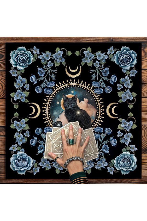 Kaliteli Kumaş, Canlı Renkli Tarot Örtüsü Sunak Örtüsü Altar Örtüsü Ritüel Çalışma Örtüsü - 1