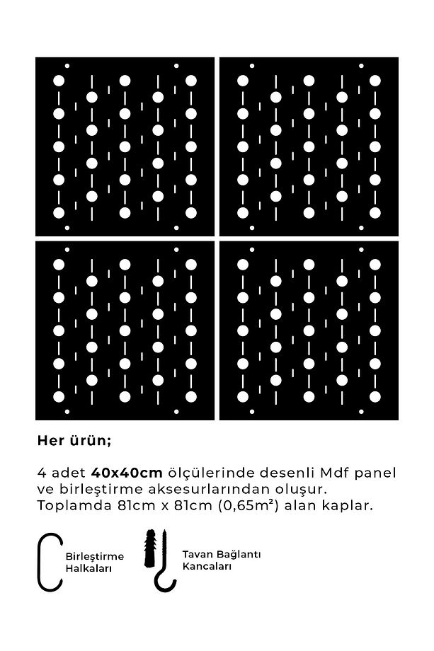 Makta ® 1 Adet - Paravan Seti Tamamlayıcı Tek Panel - 7