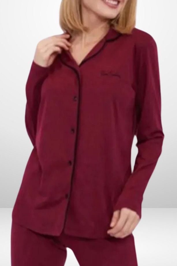 Kadın Modal Boydan Patlı Pijama Takımı  PC.11.04.7.P.717.U.E01 - 1