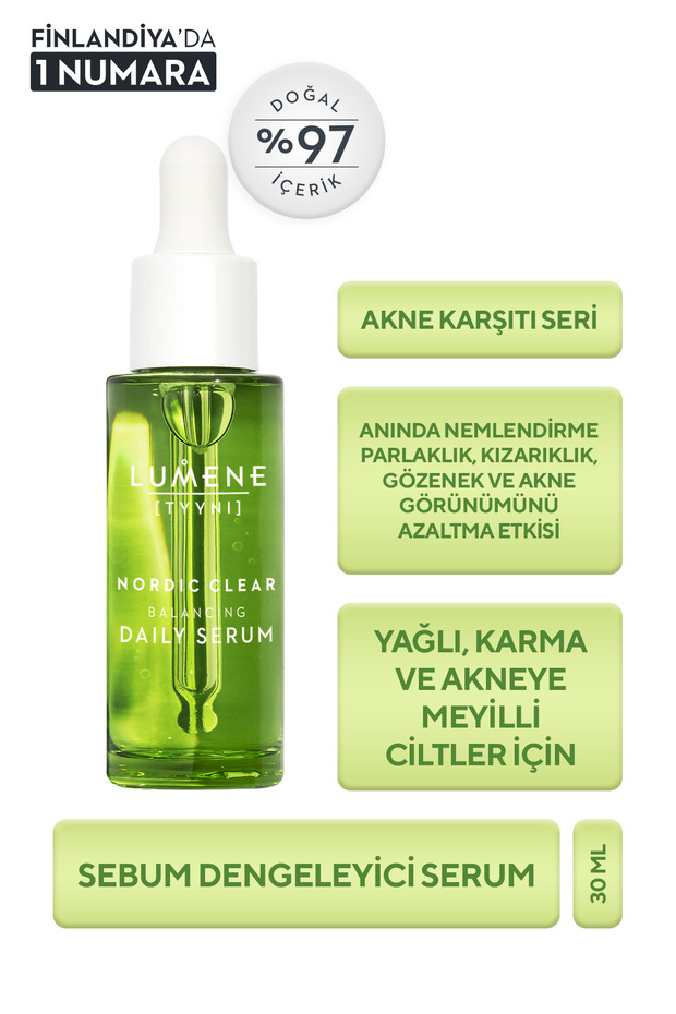 Serum - Nordic Clear Balancing Daily Serum Sebum Balancing and Anti-Pore Appearance, Matte Appearance 30 ml