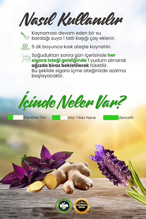 Organik Bitkisel Çay Sigara Bırakmaya Yardımcı - 3
