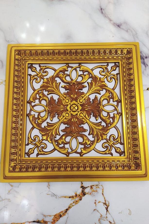Saray Tavan 60 Cm Kahve Eskitme Dekoratif Saray Tavan Paneli Asma Tavan Uyumlu - 1