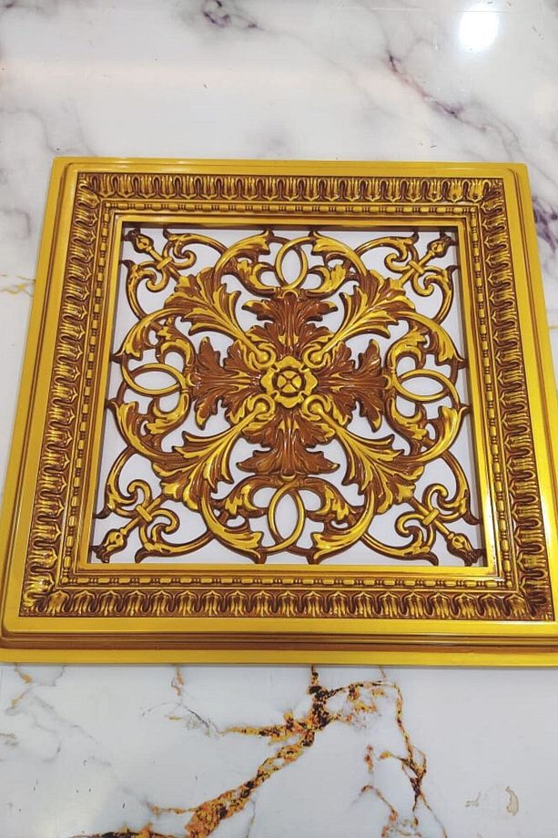Saray Tavan 60 Cm Kahve Eskitme Dekoratif Saray Tavan Paneli Asma Tavan Uyumlu - 5