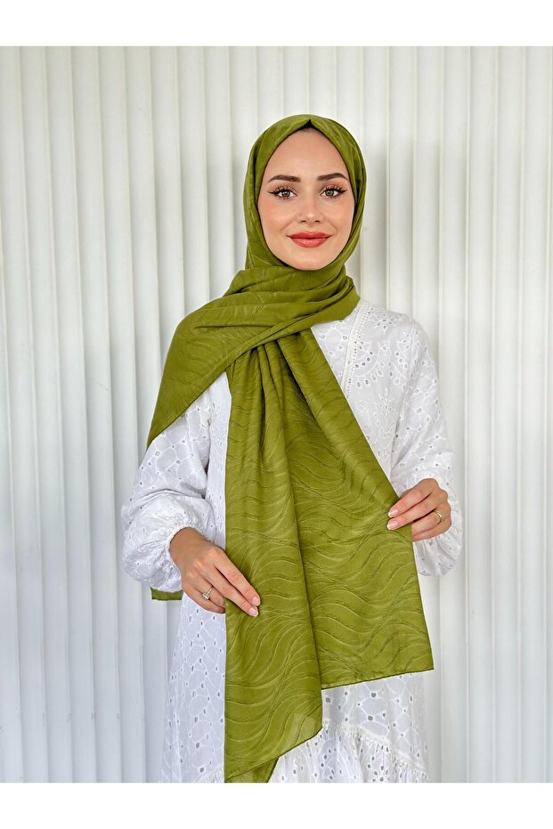 Asker yeşili - Bambu Jakar Şal - 1