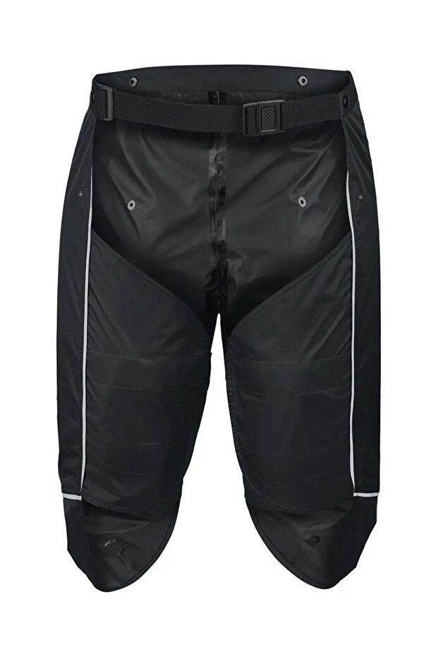 Men Solid Rain Chaps, Black - 2