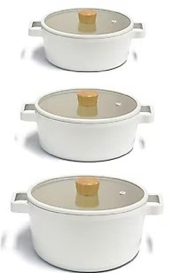 Fika 6 Piece Aluminum Casting Pot Set with Lid 18t22t24t
