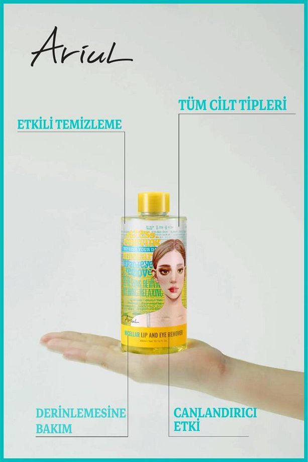 Stress Relieving Micellar Dudak Ve Göz Makyajı Temizleme Suyu 300 Ml|aloe Vera - 2