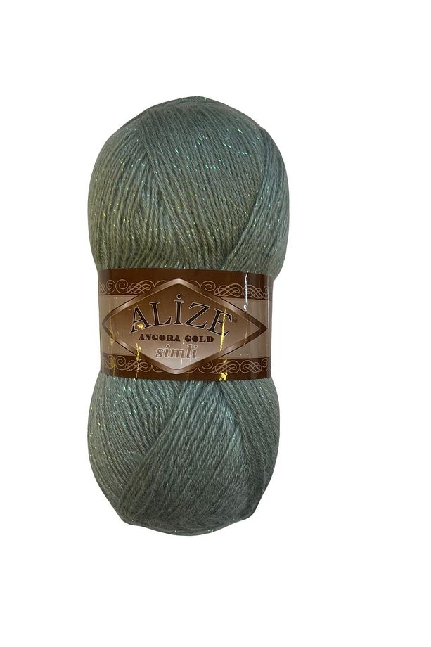 Angora Gold Simli Yeşil Hobi Örgü İpi 100gr - 1
