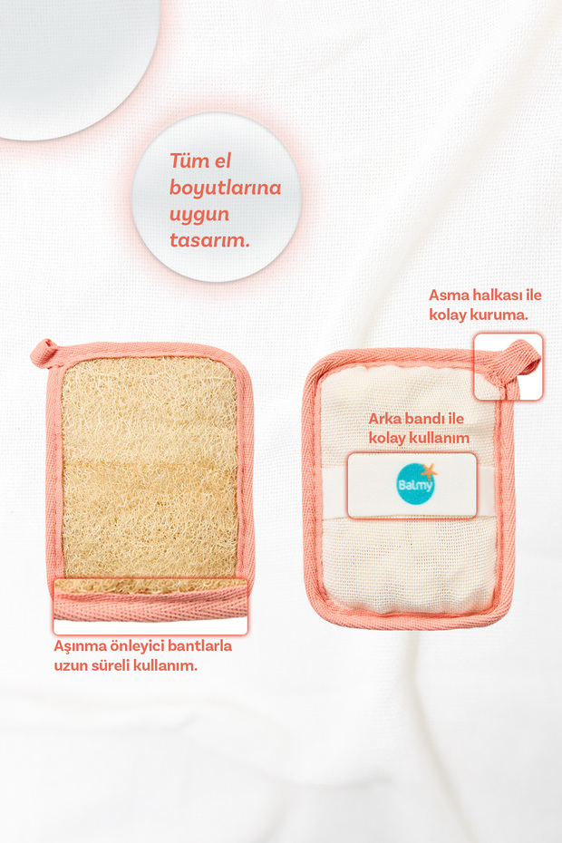 Doğal Sabun Dolgulu Banyo Kesesi Nektarin & Limon Otu - 6