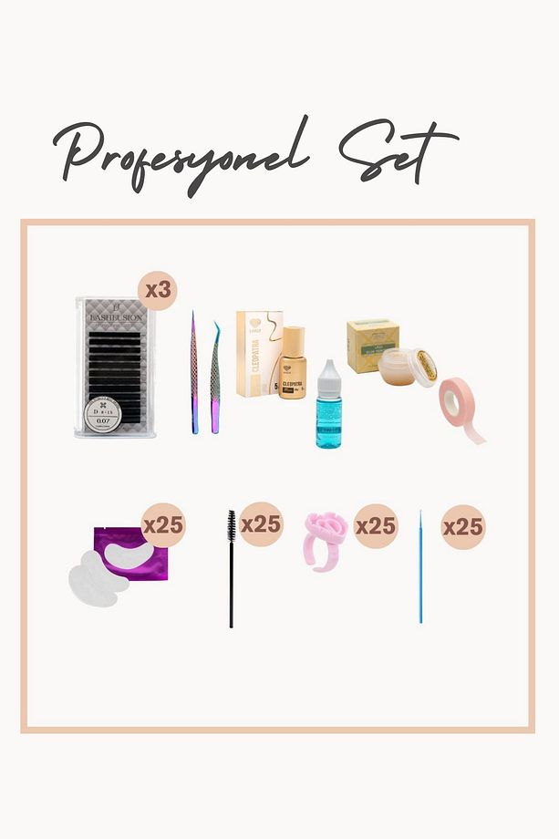 İpek Kirpik Profesyonel Set - 1