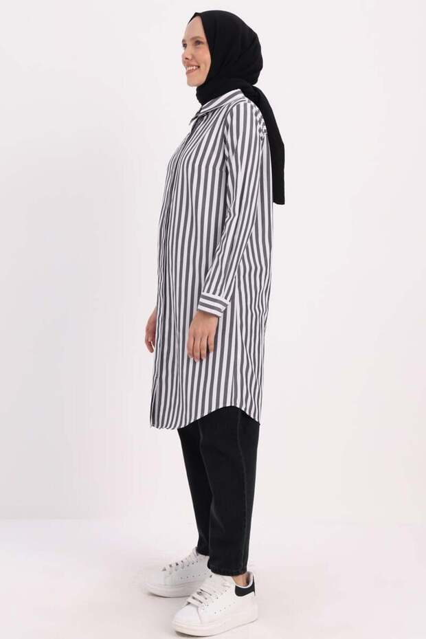 -Gizli Patlı Gömlek Tunik - 3