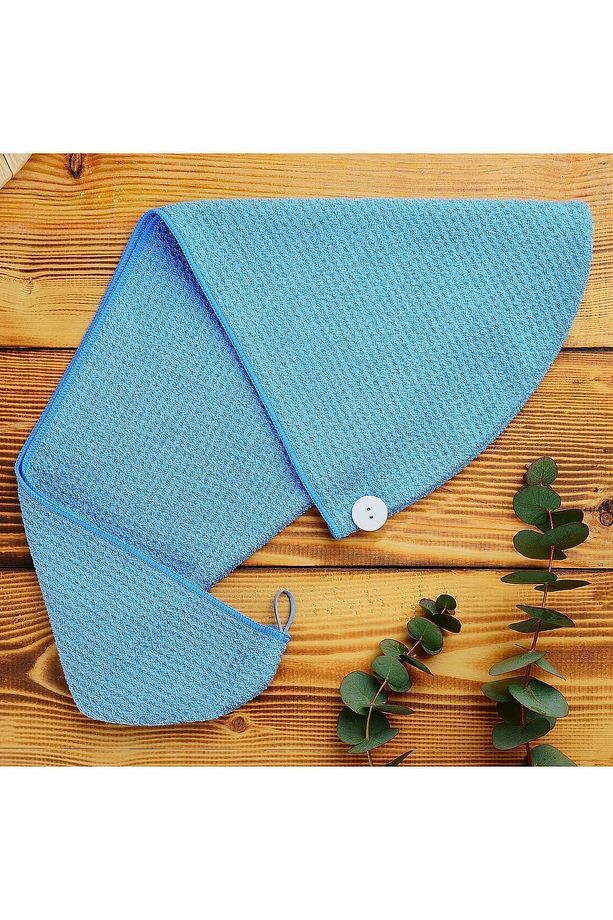 Mikrofiber Saç Bonesi Mavi - 7