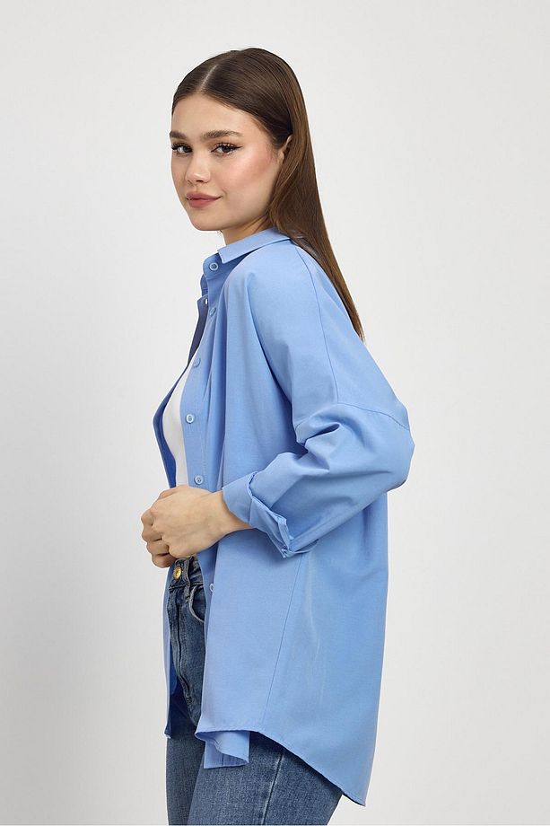 Mavi Relaxed Fit Rahat Kesim Basic Gömlek - 6621a - 6