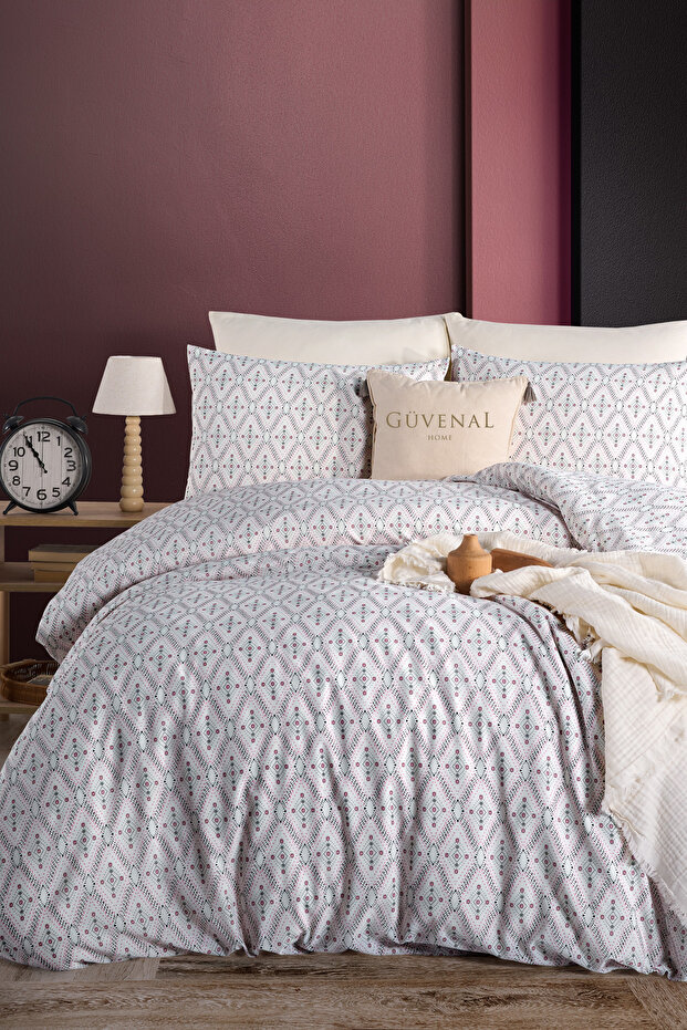 Leo Double Duvet Cover Set with Elastic Sheets | Pillow | Dowry List | Duvet Cover | Sleep Set