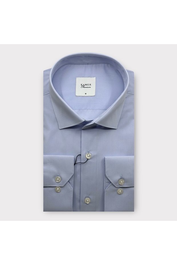 Men Regular Fit Tericoton Eflatun Shirt 3400Ef