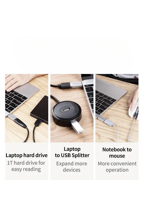 Type C USB 3.1 to USB 3.0 Dönüştürücü OTG Çevirici Adaptör Metal MacBook, Type-C Dönüştürücü Bellek - 3