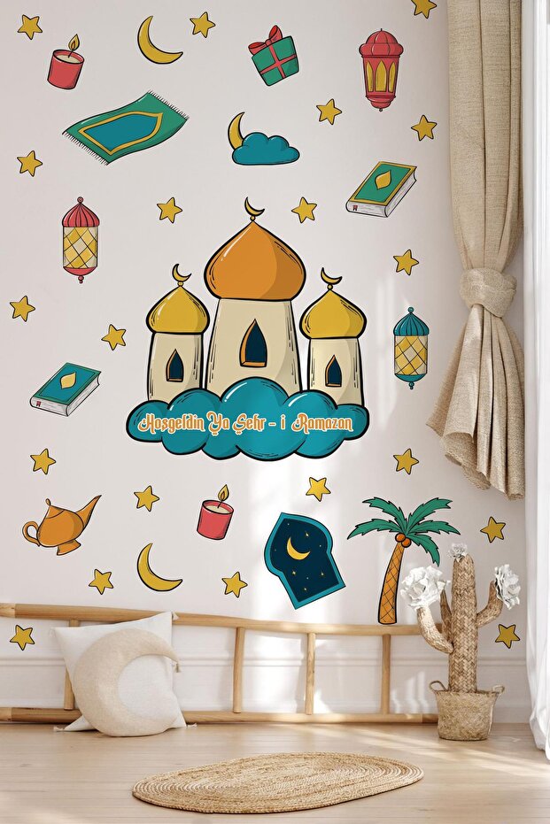 مجموعة ملصقات الترحيب بموضوع رمضان، مجموعة ملصقات شخصيات رمضان، مجموعة رمضان للأطفال