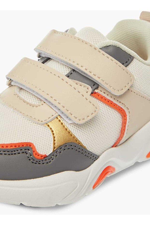 Panelled Sneakers with Hook and Loop Closure - 5