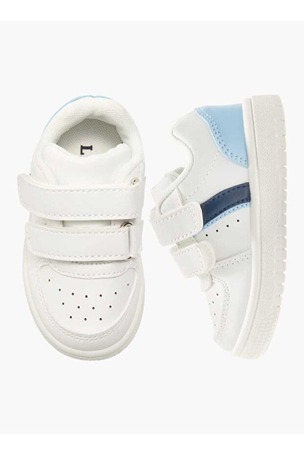 Lbl By Shoexpress Panelled Sneakers with Hook and Loop Closure - 1