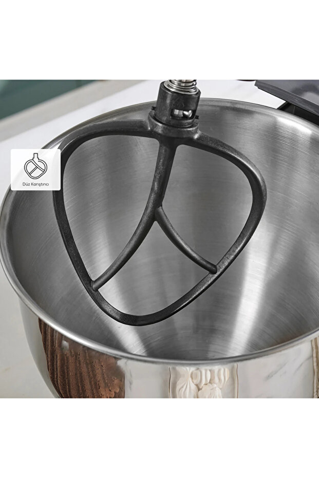 EMSAN 6 Hız Kademeli 1500W Güçlü Motor 5L Geniş Hazneli Stand Mikser Gri - 6