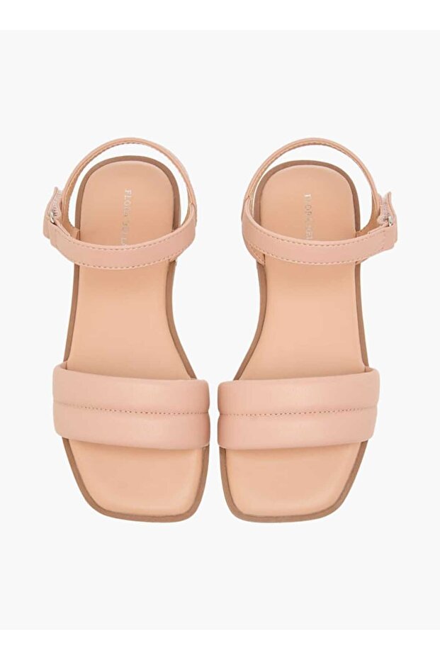 Flora Bella Solid Sandals with Hook and Loop Closure - 1