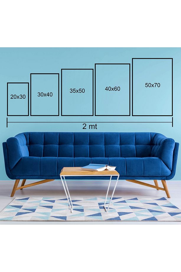 3 Parça Çerçeveli Boho Çiçekler Ahşap Tablo Seti - 5