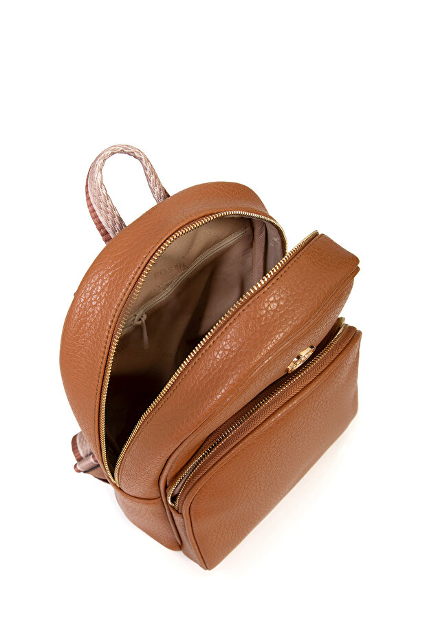 Plecak w kolorze brązowym - 5