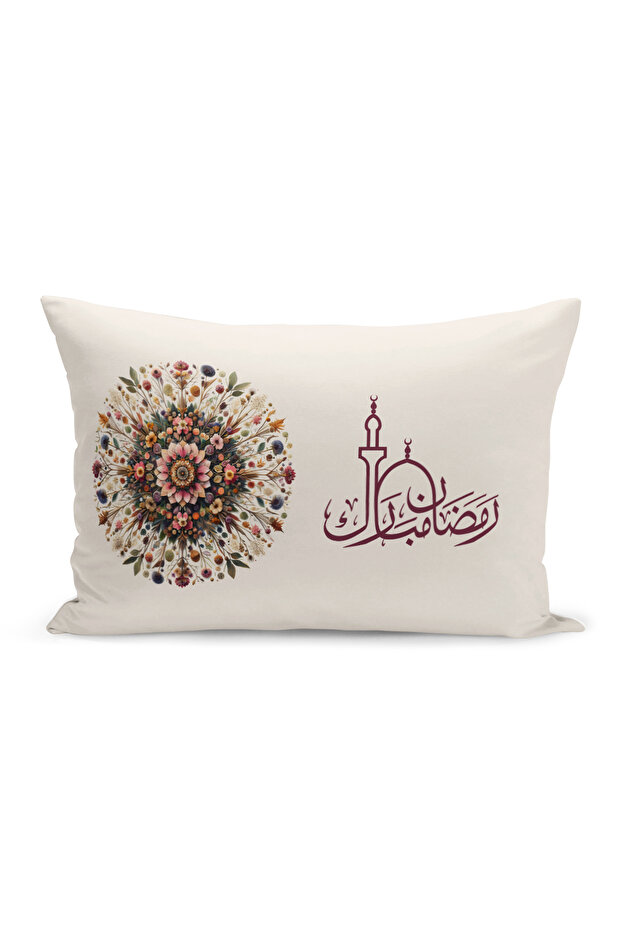 غطاء وسادة مطبوع رقميًا مزدوج الجوانب من سلسلة رمضان (غطاء سرير رمضان)