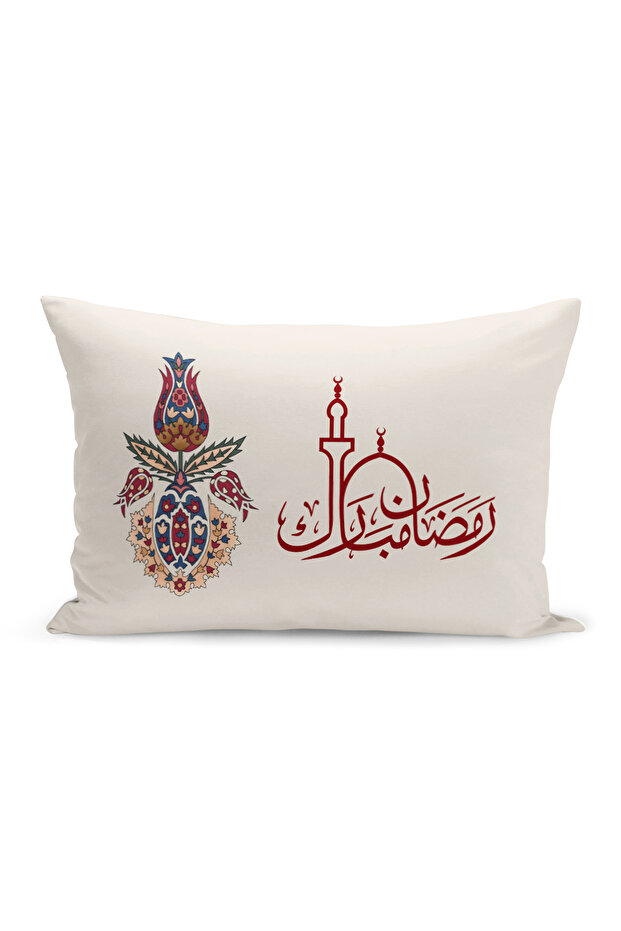 غطاء وسادة مطبوع رقميًا مزدوج الجوانب من سلسلة رمضان (غطاء سرير رمضان)