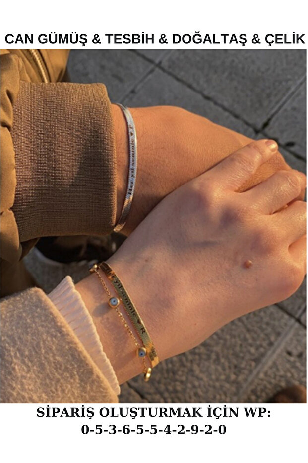 Love couple gift couple bracelet with custom lettering