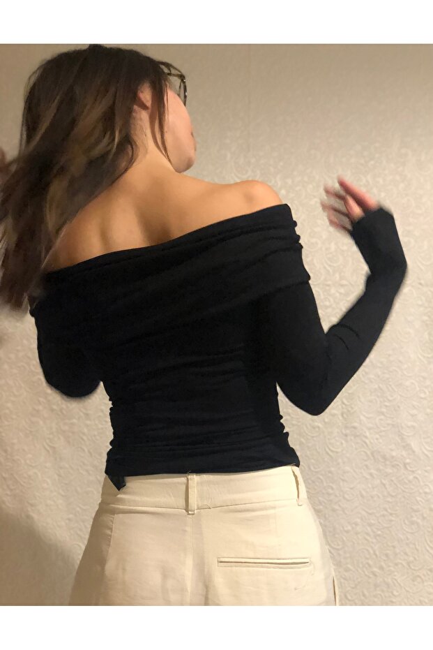 Omzu Düşük Bluz - 2