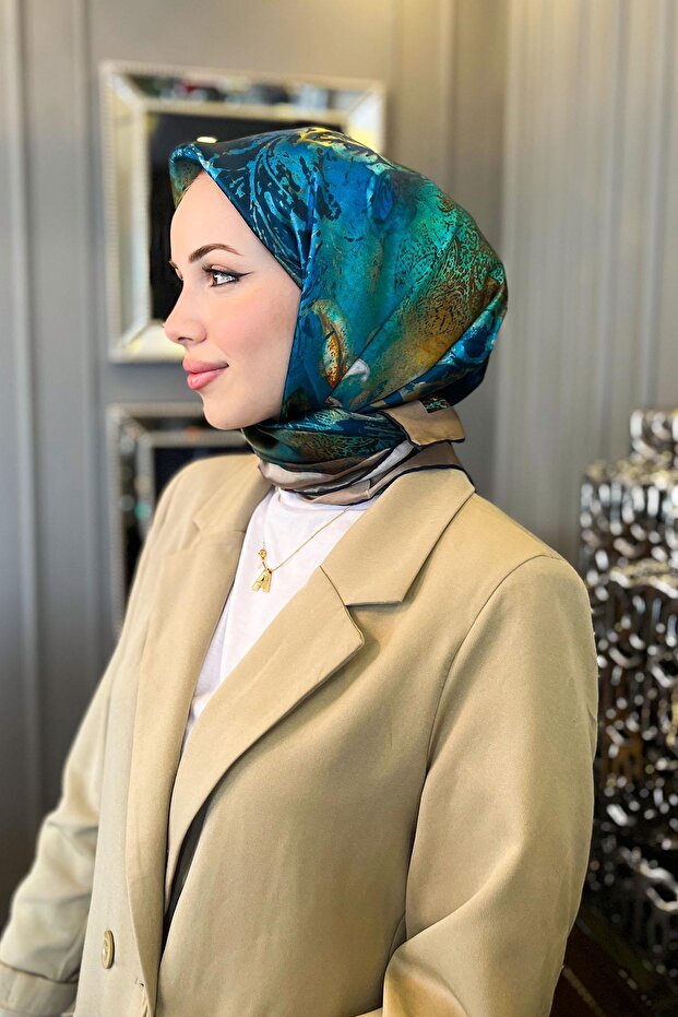 İpek Eşarp - 9041D-06 - Tivil - 1