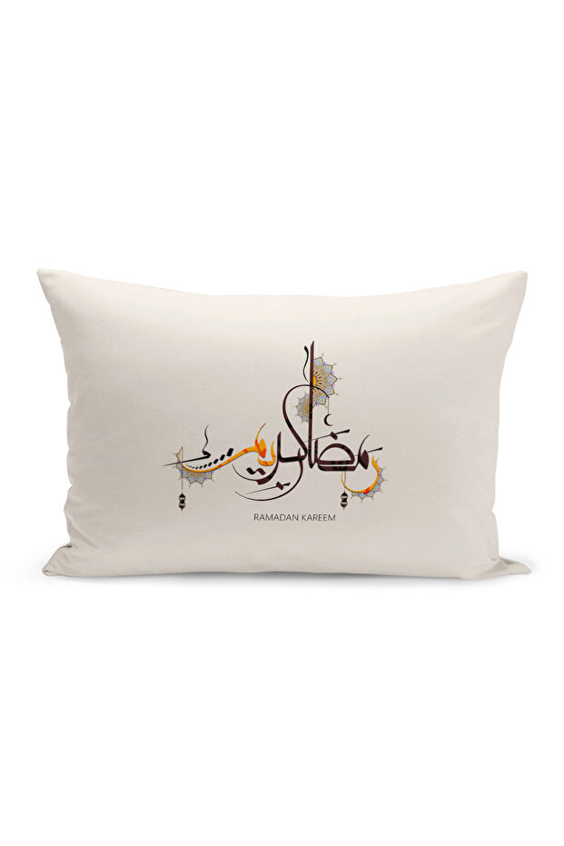 غطاء وسادة مطبوع رقميًا مزدوج الجوانب من سلسلة رمضان (غطاء سرير رمضان)