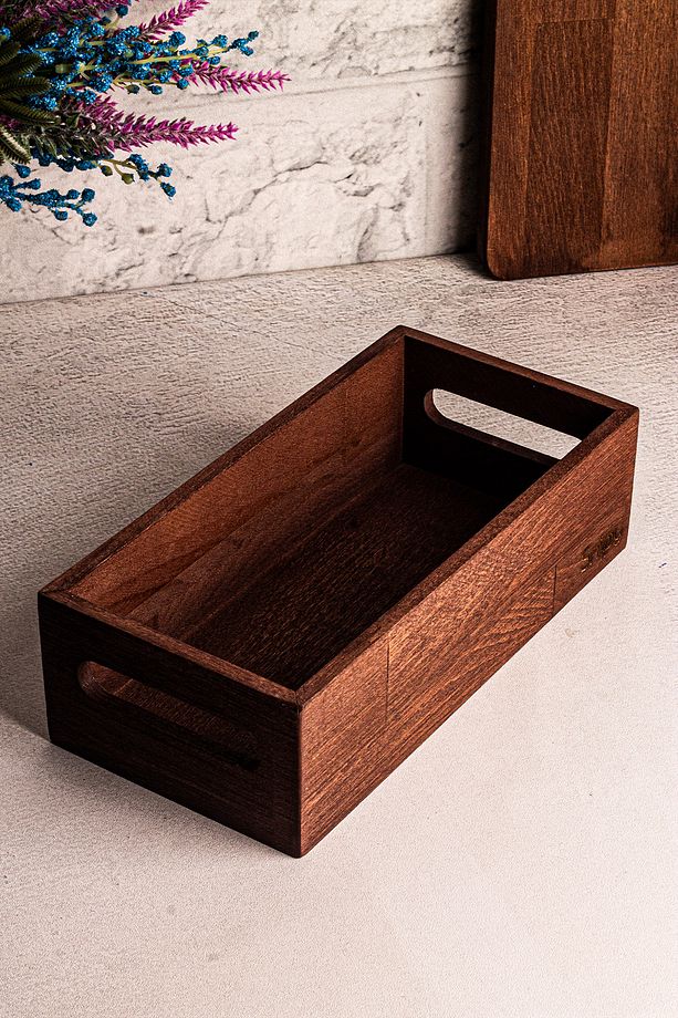 Bready - Ekmek Sepeti Kulplu Ekmeklik Sandık Kutusu 24,5 x 12 x 7cm - 3