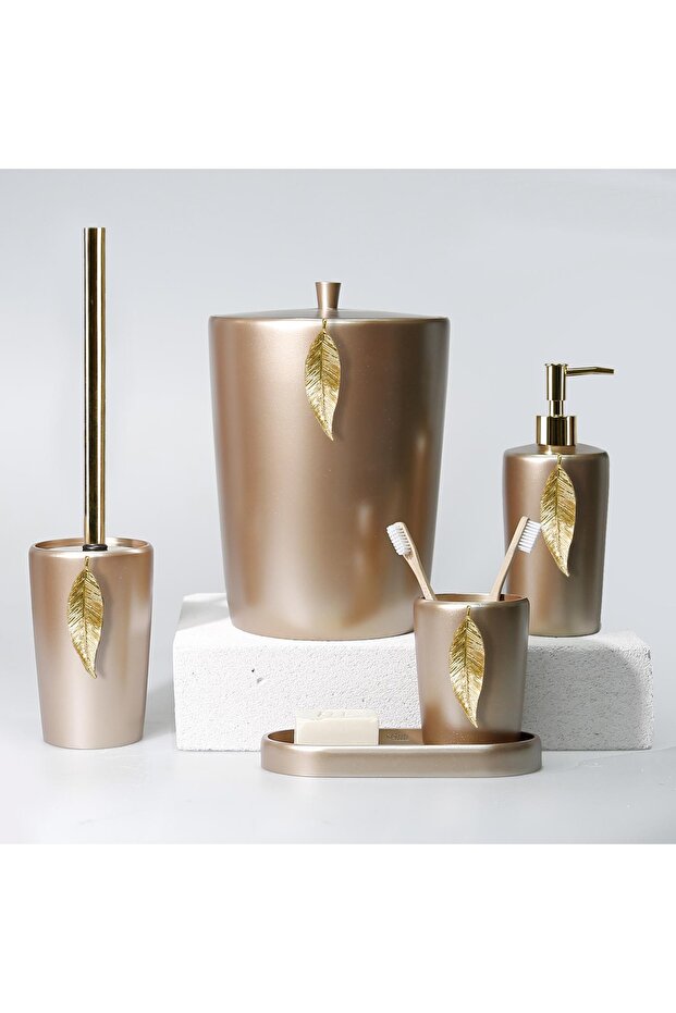 Leaf Banyo Seti Vizon Altın - 1