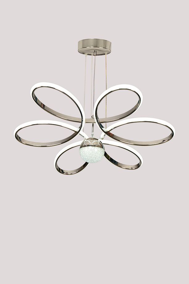 Orkide Led Avize Büyük Salon Avize 3 Renk Kumandalı Avize Oturma Odası Avizesi - 6
