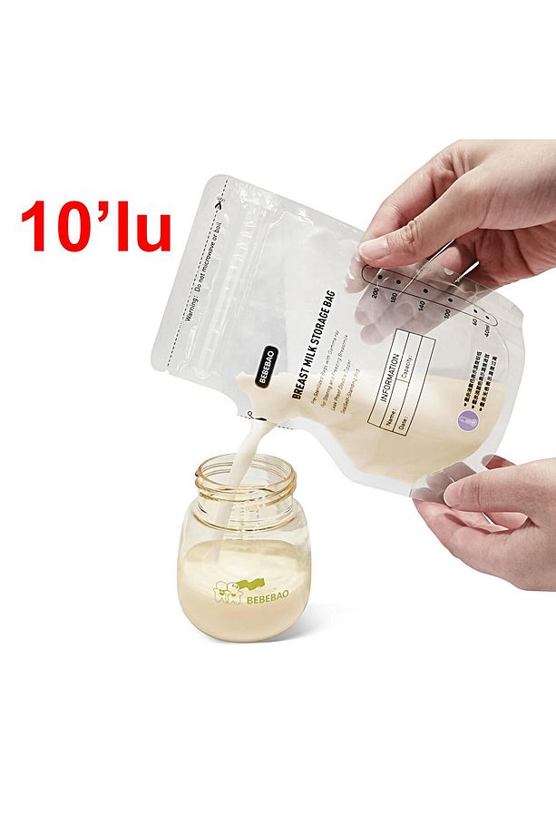 Anne Sütü Saklama Poşeti 200 ml 10'lu - 1