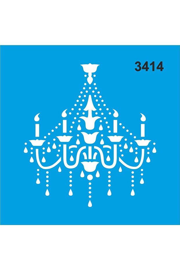 Chandelier Pattern - Stencil Painting Template