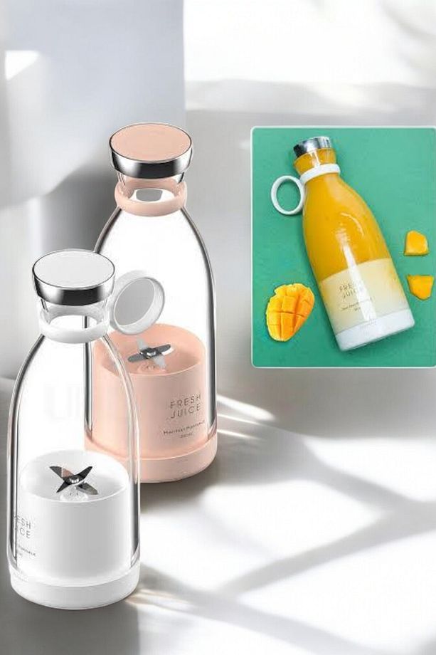 Bardak Blender Smoothie Meyve Sıkacağı Şarjlı Cam Taşınabilir - 4