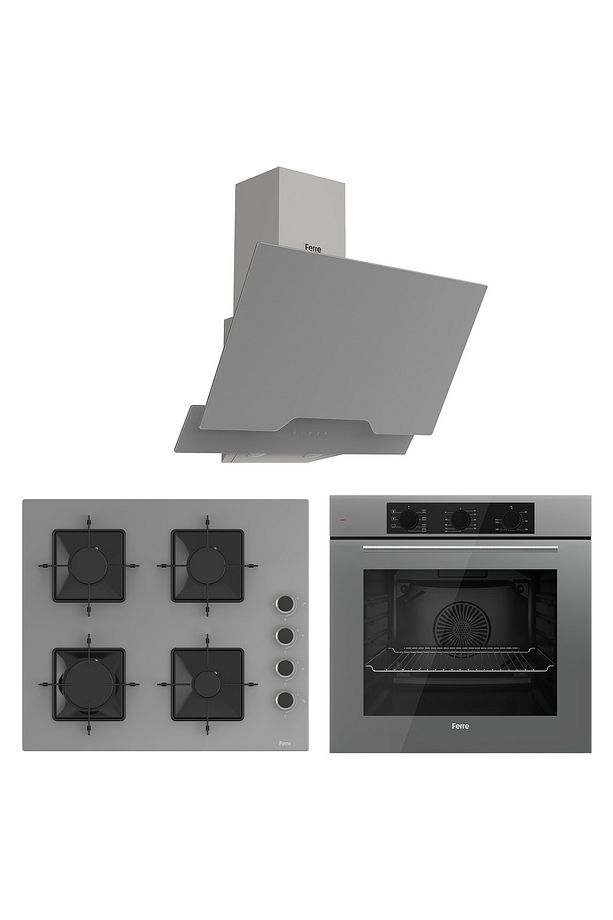 Elegant Line Gri Ankastre Set ( QBL62CPR-SS208-D065 ) - 1