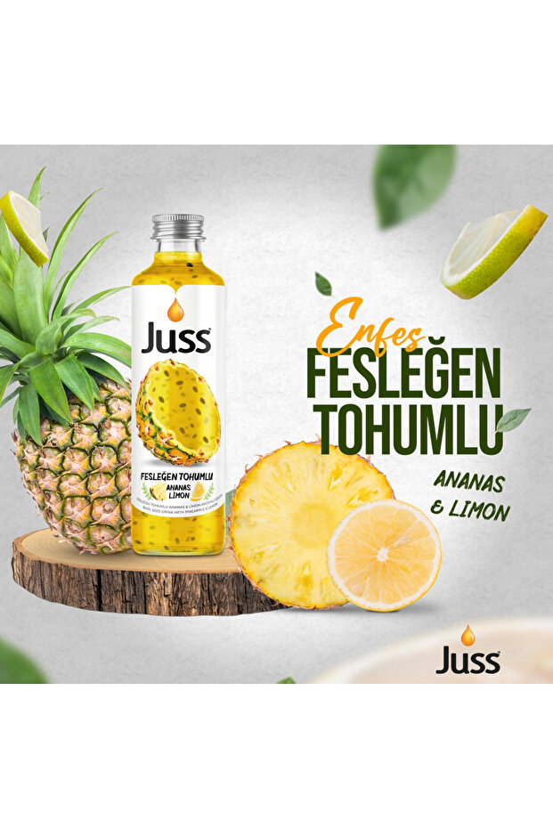 Fesleğen Tohumlu Ananas&limon Aromalı Meyve Suyu 6'lı - 3