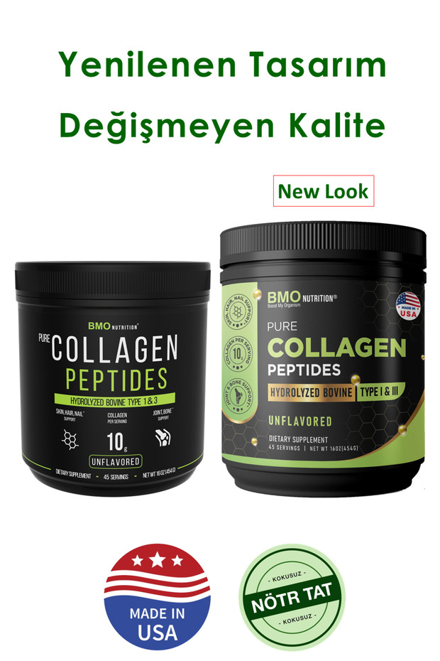 Pure Collagen Peptides 10.000 Mg Saf Hidrolize Toz Kolajen 454gr - 3