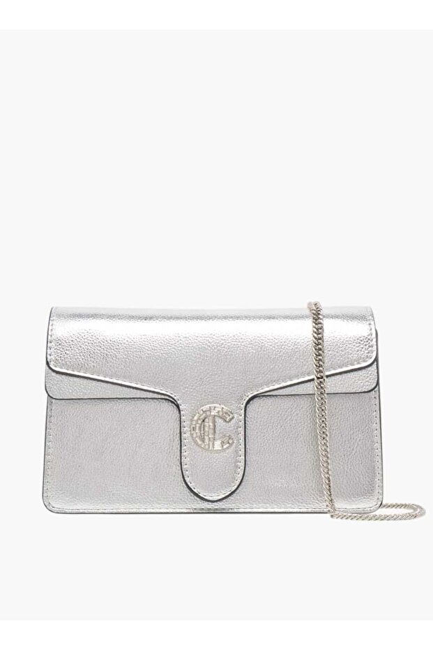 Textured Crossbody Bag with Button Closure - W 5 x H 11 x D 18 cm