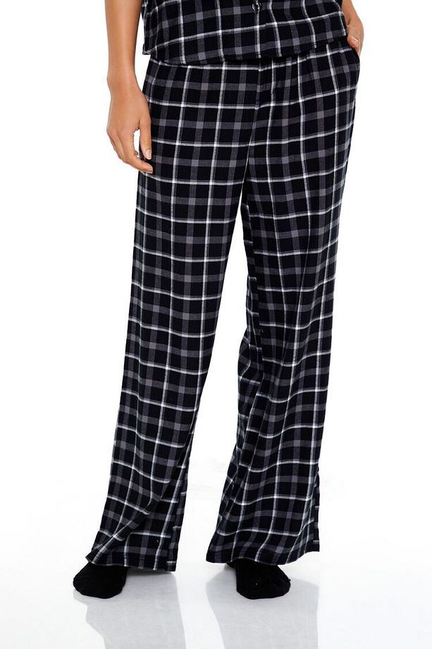 Ekoseli Gömlek ve Alt Pijama Takımı - 3