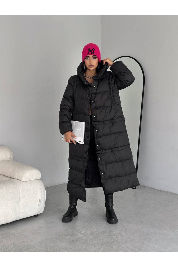 Kadın Şişme Mont Üç Boy Kullanılabilir.Fermuarlı.Kapüşonlu - 7