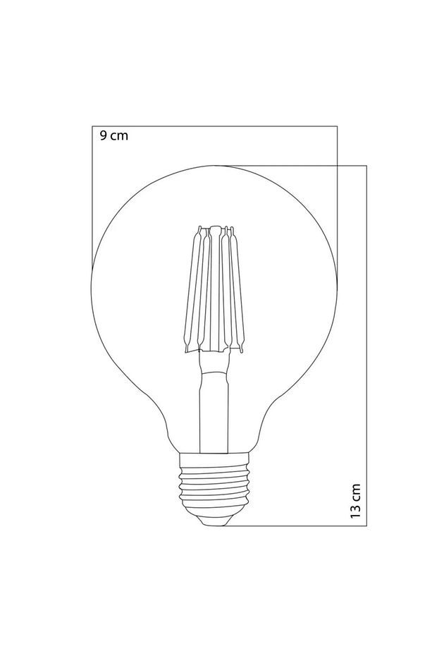 G95 8w 2500k Gün Işığı Rustik Led Ampul E27 - 5