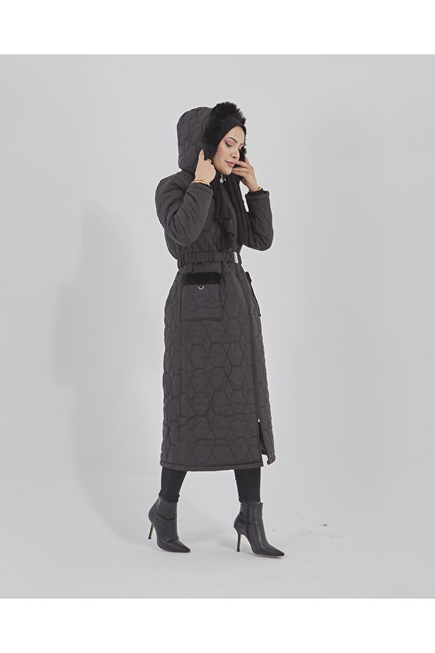 معطف طويل قابل للنفخ مقاوم للماء - 5