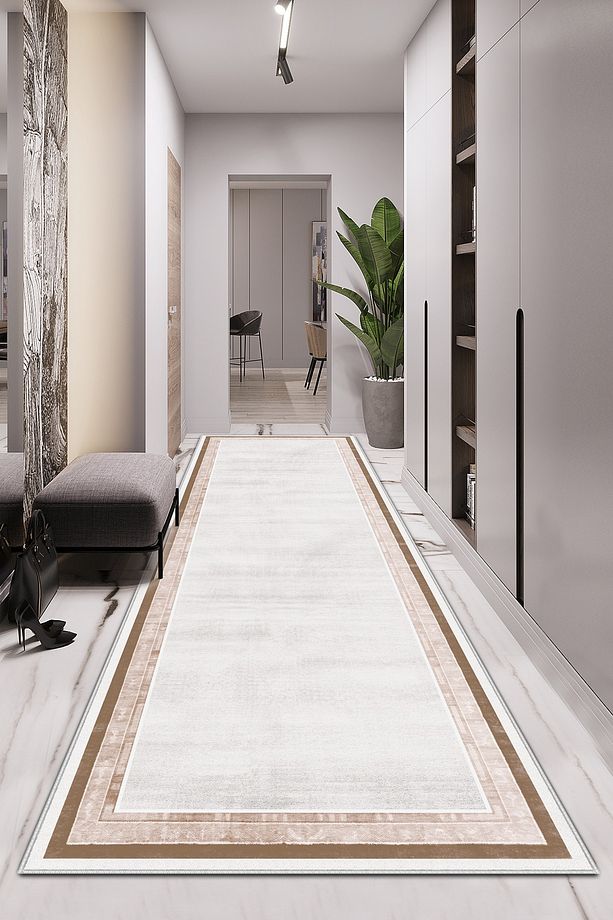 Makinede yıkanabilir kaymaz taban leke tutmaz mutfak halısı salon halısı ve yolluk - 1