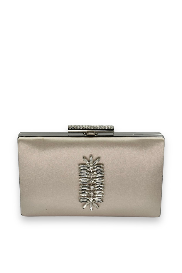 Nude Color Satin Crystal Jewelled Evening Dress Bag Evening Bag Henna Bridal Graduation Bag Clutch
